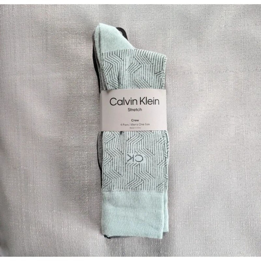 Calvin Klein 4 Pack Assorted Stretch Crew Socks NEW